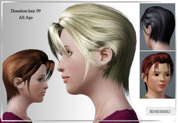 Modern short hairstyle D 09 by Rose for Sims 3