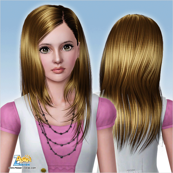 Long and straight hairstyle ID 782 by Peggy Zone for Sims 3