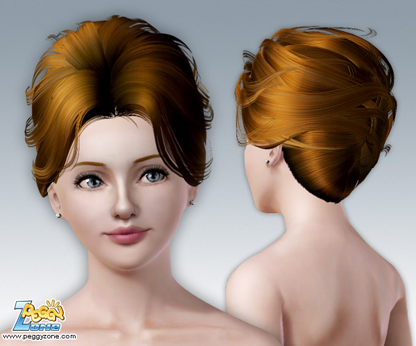 French chignon ID 33 by Peggy Zone for Sims 3