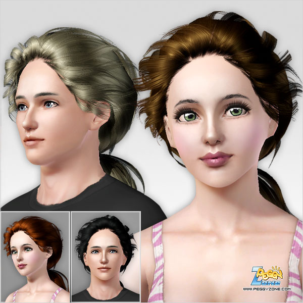 Musketeer hairstyle ID 103 by Peggy Zone for Sims 3