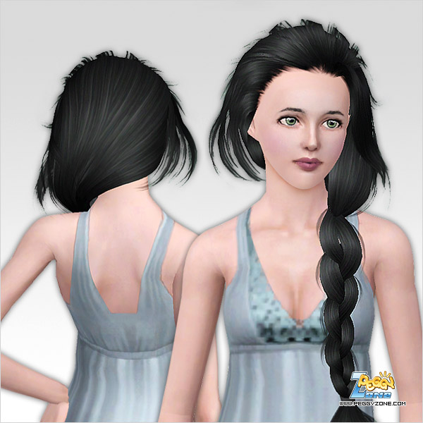 Fishtail in the lef side of a head ID 584 by Peggy Zone for Sims 3
