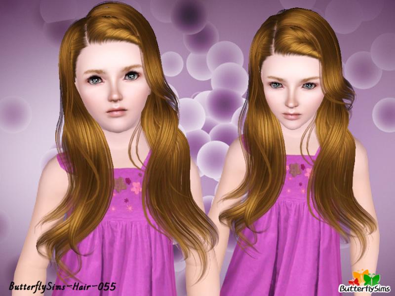 Bombshell Locks hairstyle - hair 55 by Butterfly - Sims 3 Hairs