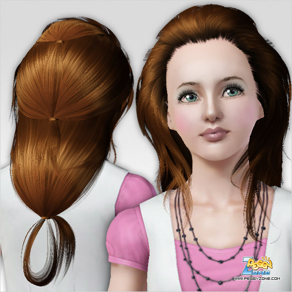 Tripled pig tail hairstyle ID 228 by Peggy Zone for Sims 3