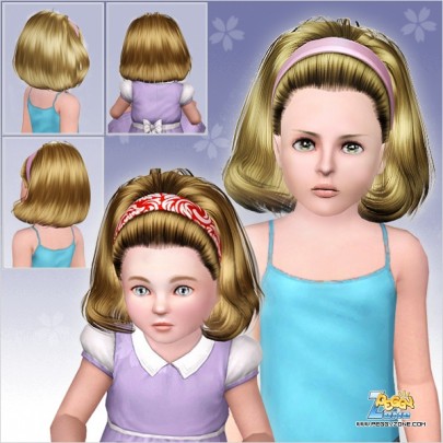 Headband hairstyle ID 499 by Peggy Zone for Sims 3