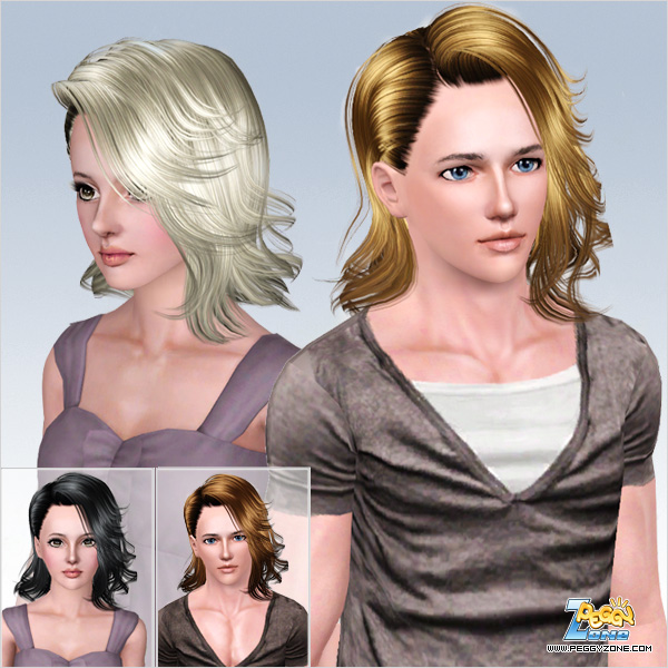 Medium fringe hairstyle ID 586 by Peggy Zone for Sims 3