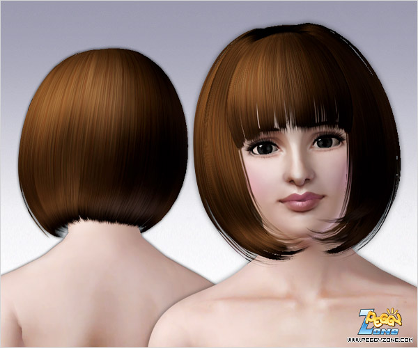 Below chin bob hairstyle ID 36 by Peggy Zone for Sims 3