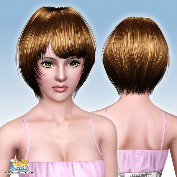 Fringed bob haircut ID 739 by Peggy Zone for Sims 3