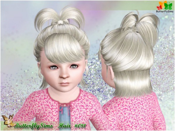 Top pigtail hairstyle 081 by YOYO at Butterfly for Sims 3