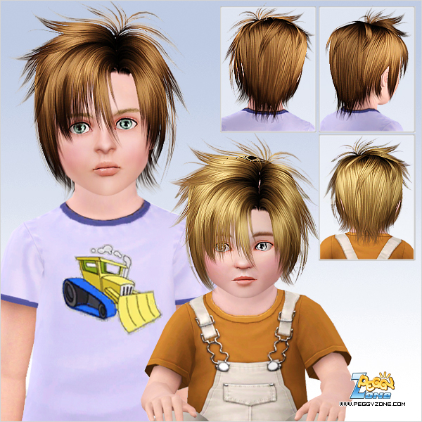 Ruffled haircut ID 000040 by Peggy Zone for Sims 3
