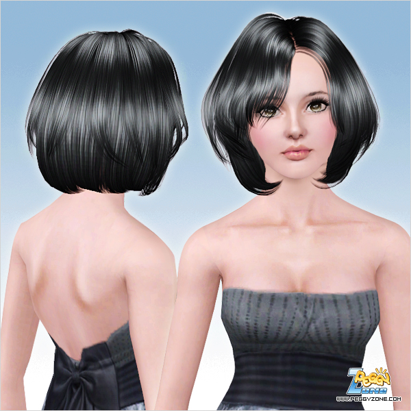 Layered medium bob hairstyle ID 639 by Peggy Zone for Sims 3