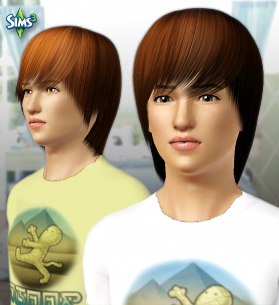Straighet hair for boys   Hair 05 by Raonjena for Sims 3
