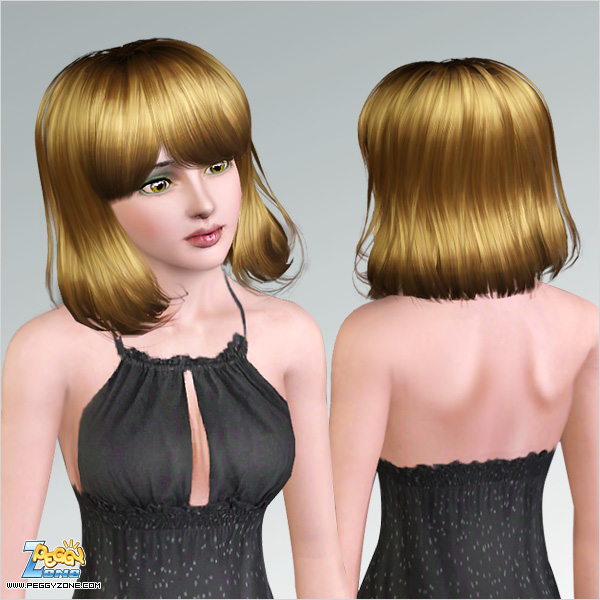 Retro bob with bangs ID 459 by Peggy Zone for Sims 3