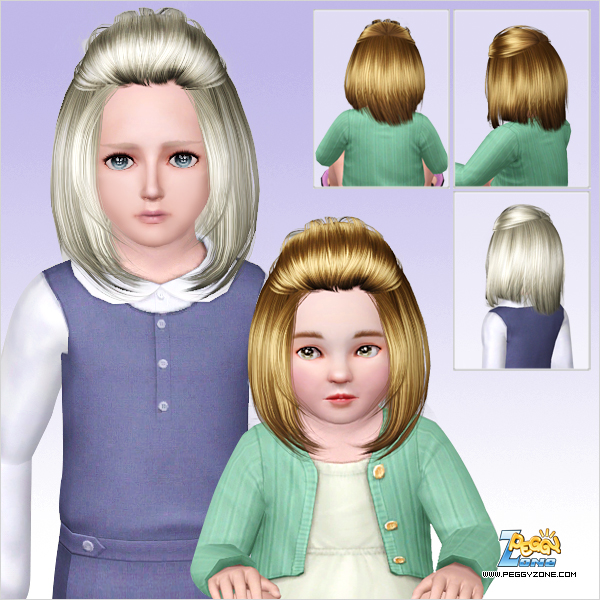 Rolled bangs hairstyle ID 628 by Peggy Zone for Sims 3
