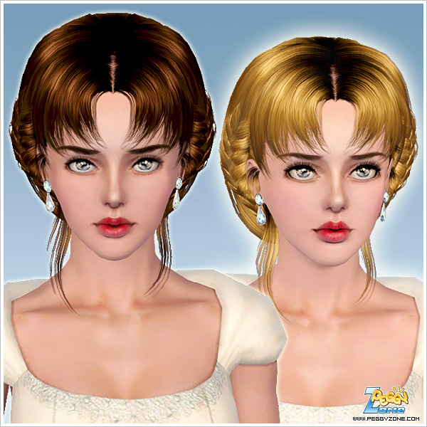 The lovely things chignon hairstyle ID 787 by Peggy Zone for Sims 3