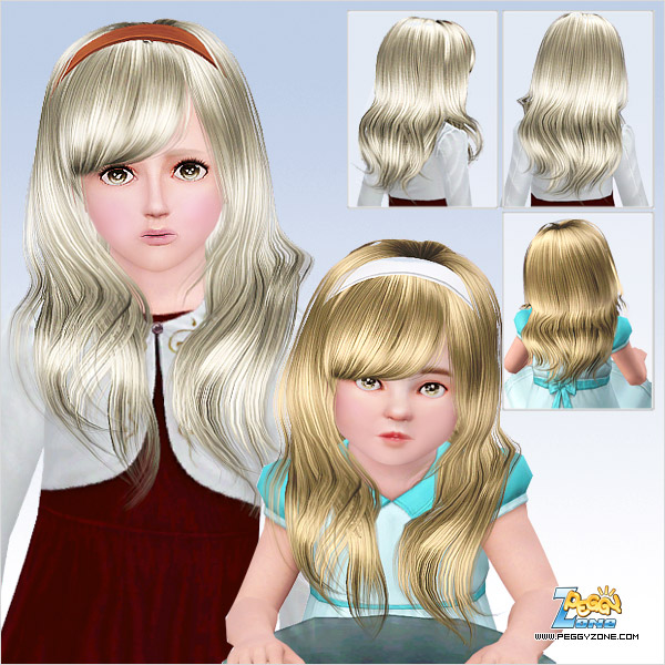  Lovely hadband hairstyle ID 791 by Peggy Zone for Sims 3