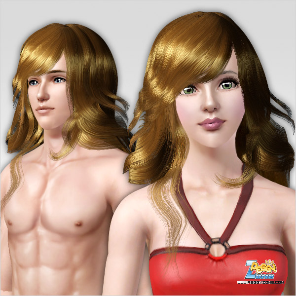 Sleek waves hairstyle ID 104 by Peggy Zone for Sims 3