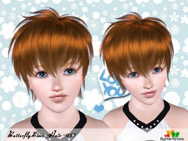 Sleek Seductress hairstyle   hair 57 by Butterfly for Sims 3