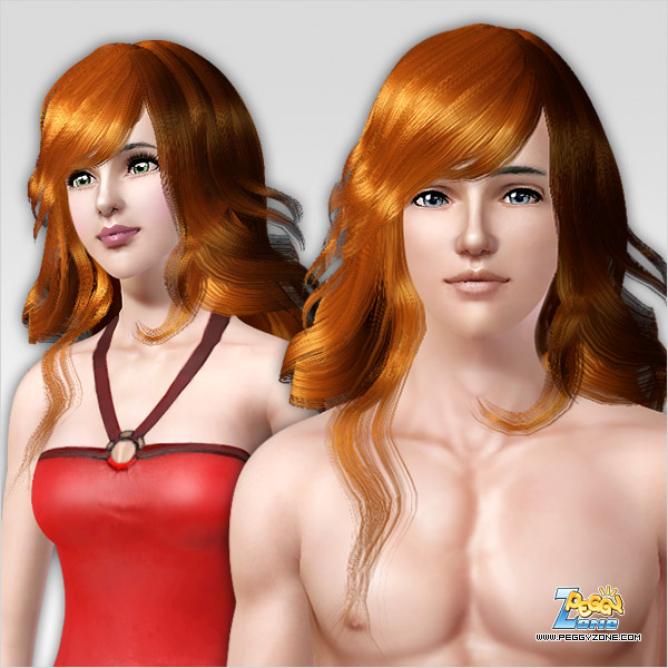 Sleek waves hairstyle ID 104 by Peggy Zone for Sims 3