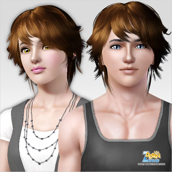Sassy haircut ID 155 by Peggy Zone for Sims 3
