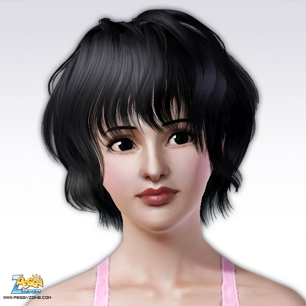Crazy bob hairstyle ID 39 by Peggy Zone for Sims 3