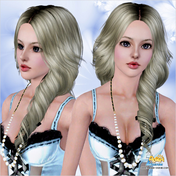 Rolled ponytail ID 000017 by Peggy Zone for Sims 3