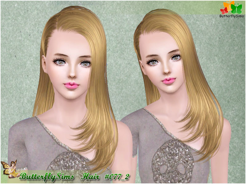Two loose fishtails hairstyle 142 by Butterfly Sims - Sims 3 Hairs