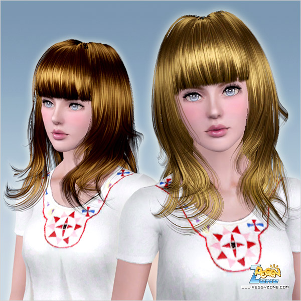 Blunt bangs and long layers ID 742 by Peggy Zone for Sims 3
