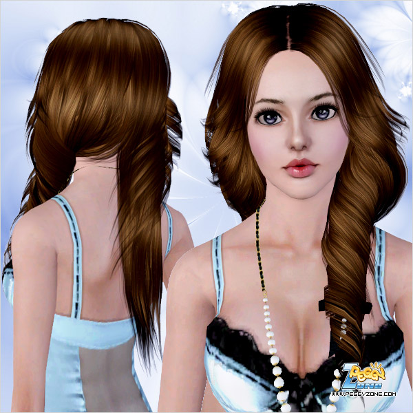 Rolled ponytail ID 000017 by Peggy Zone for Sims 3