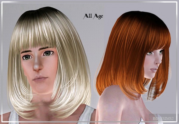 Below the chin with bangs hairstyle for boys D 14 by Rose for Sims 3