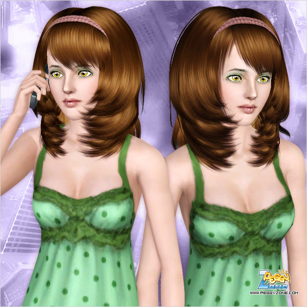 Medium haircut with layers ID 643 by Peggy Zone for Sims 3
