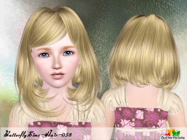 Below chin lenght hairstyle   hair 58 at Butterfly for Sims 3