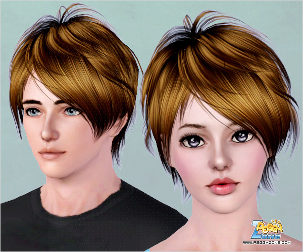 Messy haircut ID 461 by Peggy Zone for Sims 3