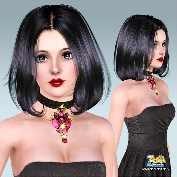 Romantic hairstyle ID 410 by Peggy Zone for Sims 3