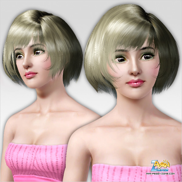 Bob with fringe on the neck hairstyle ID 116 by Peggy Zone for Sims 3
