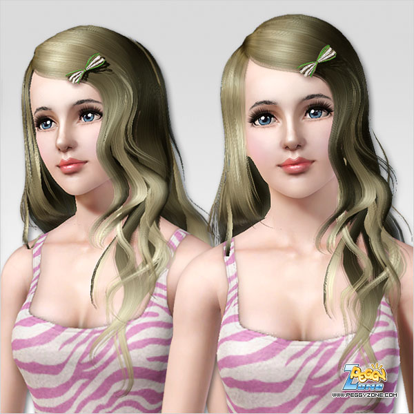Dimensional understone with bow hairclip ID 131 by Peggy Zone for Sims 3