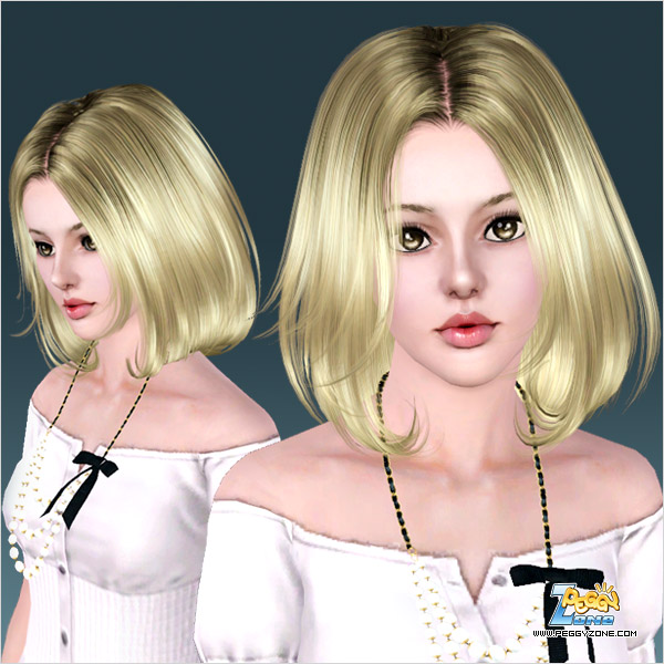 Romantic hairstyle ID 410 by Peggy Zone for Sims 3
