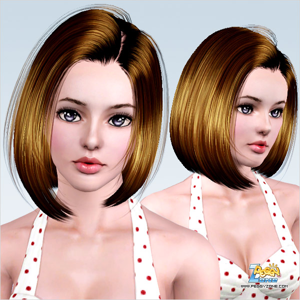 Classic medium bob ID 645 by Peggy Zone for Sims 3