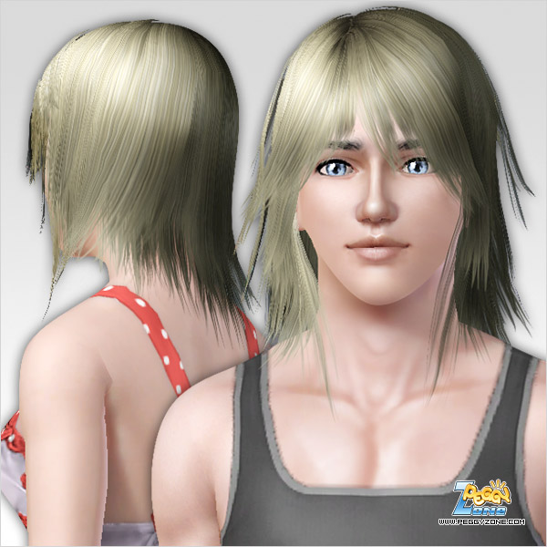 Fringed hairstyle ID 156 by Peggy Zone for Sims 3