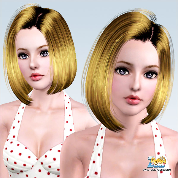 Classic medium bob ID 645 by Peggy Zone for Sims 3