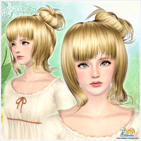 Top knot side ID 803 by Peggy Zone for Sims 3