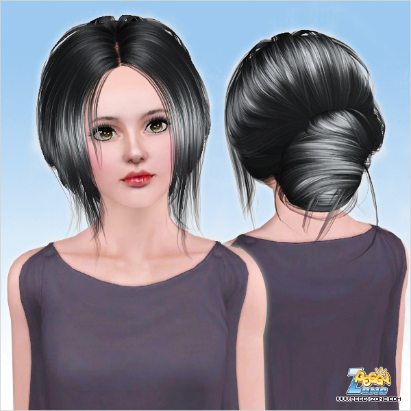 Chignon Du Cou hairstyle ID 000023 by Peggy Zone for Sims 3