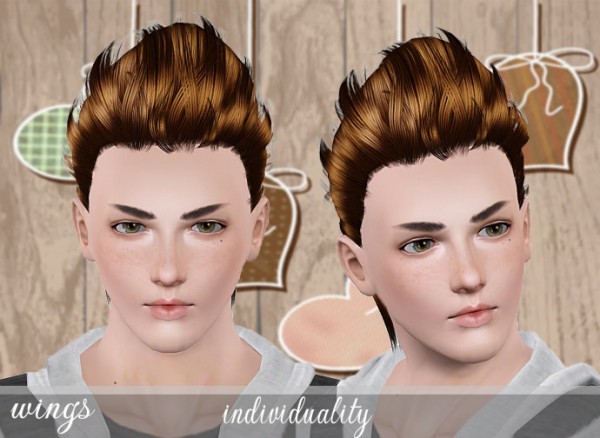Spike hair for boys   individuality by Wings for Sims 3