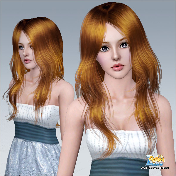 Long Wavy Hair ID 423 by Peggy Zone for Sims 3
