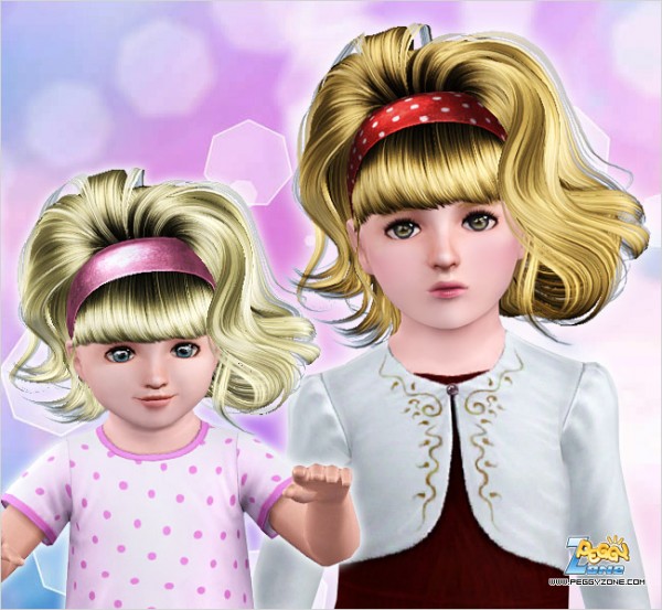 High volume headband hairstyle ID 000032 by Peggy Zone for Sims 3