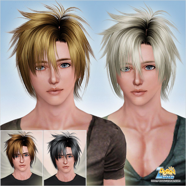 Ruffled haircut ID 000040 by Peggy Zone for Sims 3