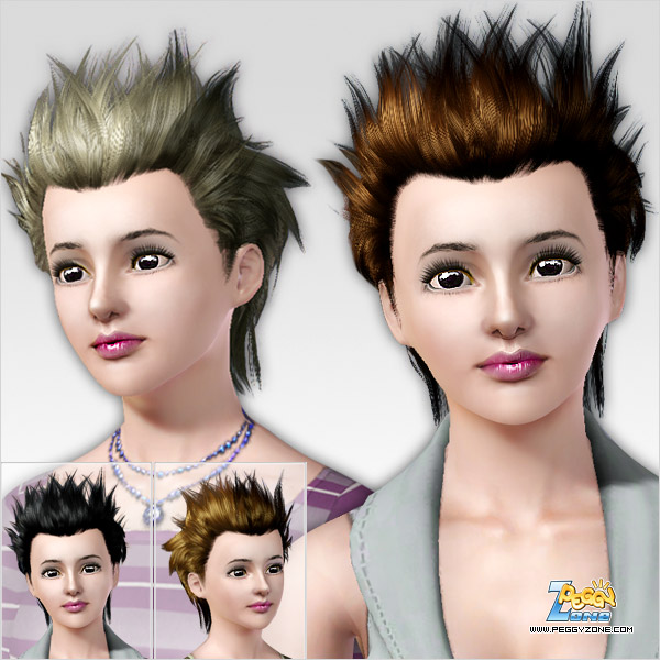 Dimensional spikey haicut ID 108 by Peggy Zone for Sims 3