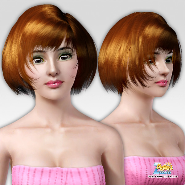 Bob with fringe on the neck hairstyle ID 116 by Peggy Zone for Sims 3