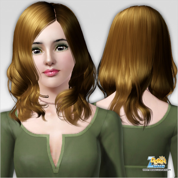 Romant6ic hairstyle ID 312 by Peggy Zone for Sims 3