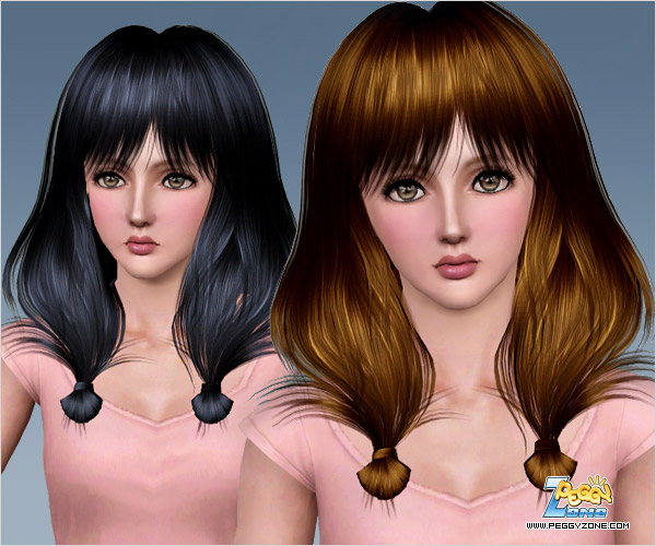 Knotted tips hairstyle ID 477 by Peggy Zone for Sims 3