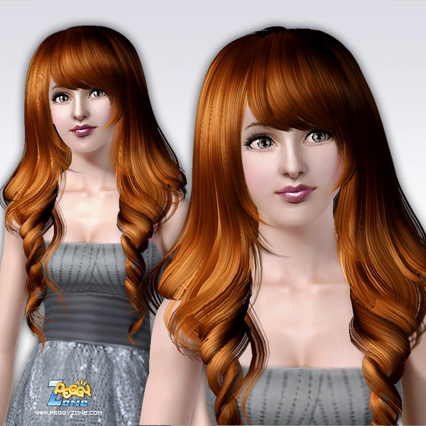 Rolled  edges with bangs hairstyle ID 74 by Peggy Zone for Sims 3